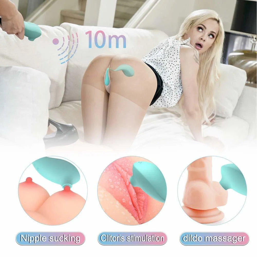 Klitor suger vibratorklitorisstimulatornippel sucker vibrerande ägg massage trosor vibrator fjärr fitta slickande leksaker för kvinna M3510522