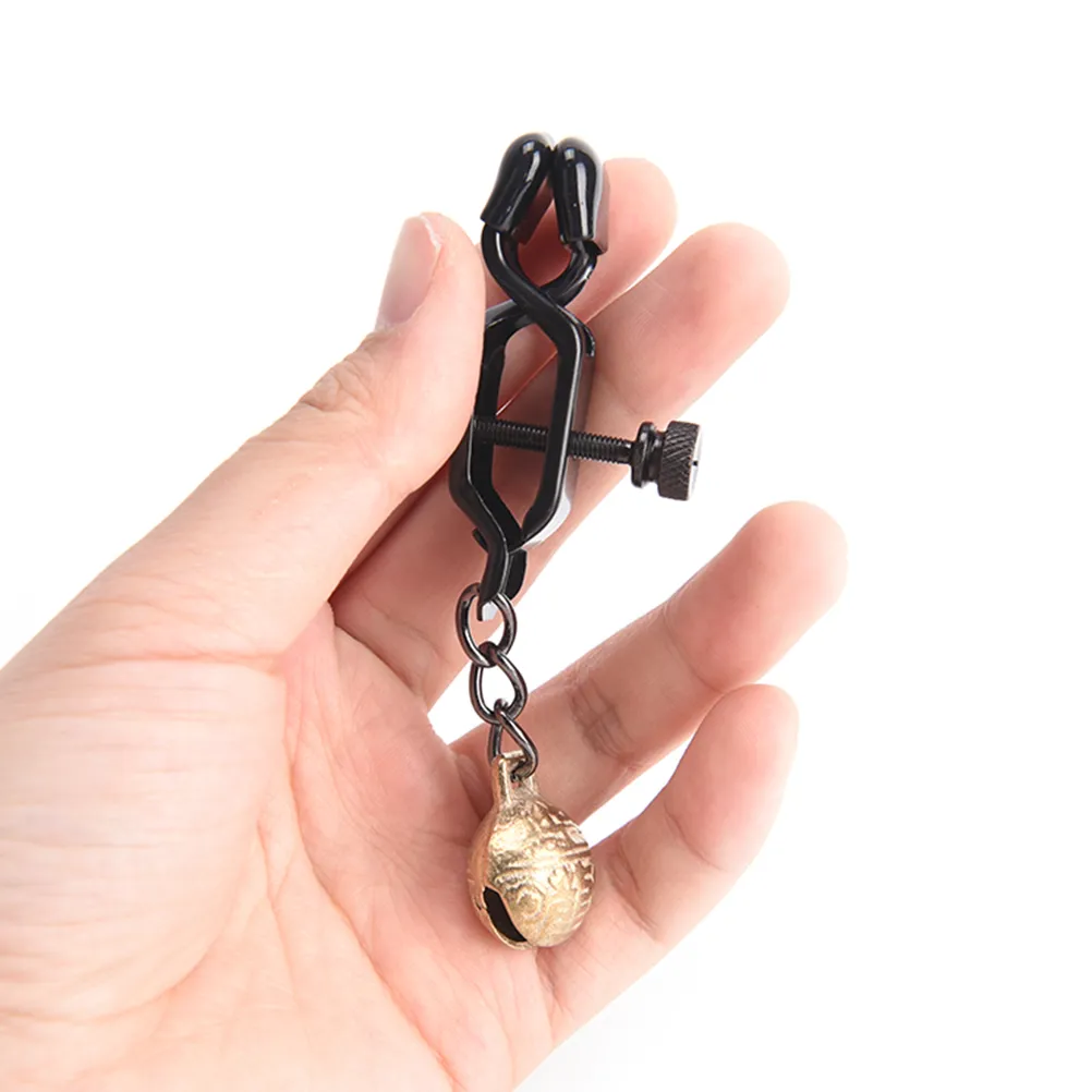 Acero inoxidable Labia Clítoris Pezón Abrazaderas Cadena de metal negro Bdsm Bondage para mujeres Joyería del cuerpo Accesorios exóticos C18122501