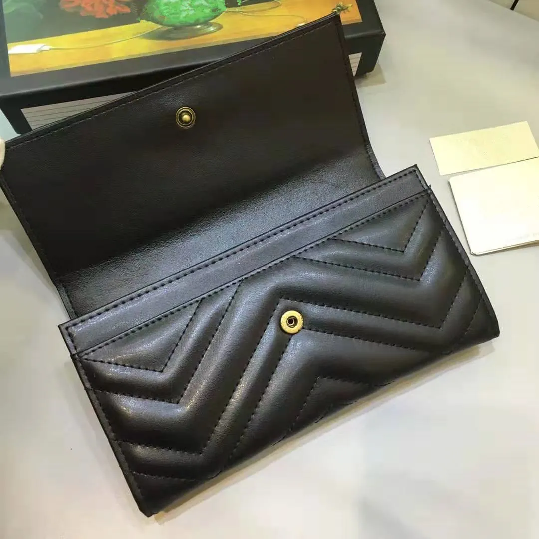 Humanoid Design korrugerad handväska 19 cm lång läder Marmont plånbokskort slot lady flip väska båda bokstäver mynt korthållare 443436252Z