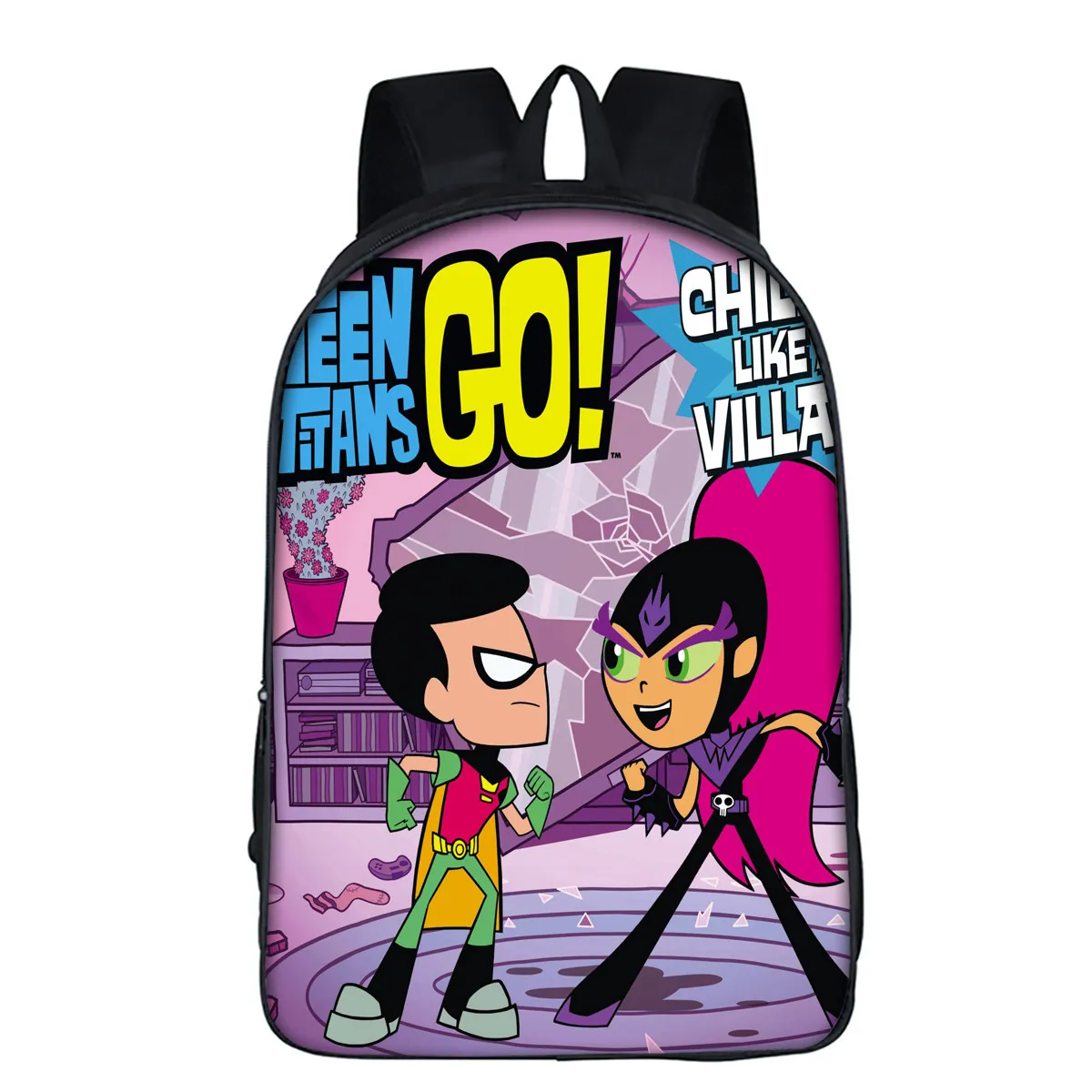 Diomo Cartoon Anime Teen Titans Go Backpack School Bags Gift For Boy With Girl Kids Children Rucksack Teenager Child J1905229013222