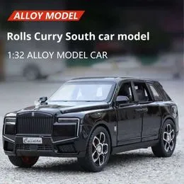 1 32 pour Rolls Royce Cullinan SUV en alliage de luxe modèle de voiture jouet en métal moulé sous pression son et lumière modèle de voiture cadeau simulation de véhicule (noir