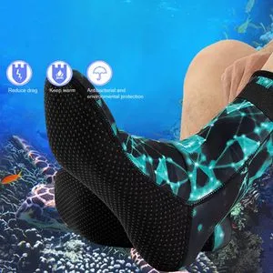 Chaussettes De Plongée 7 Mm - Hommes Et Femmes - Pour Natation, Plongée, Surf - Taille M à XXL - Semelle Antidérapante - Néoprène Chaud - 6