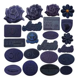 Patch brodé en fore de Fleurs rétro, Boho Rose Rouge, à coudre ou à