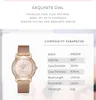 Kvinnors klockor Wwoor Luxury Diamond Ladies Top Brand Fashion Quartz Wrist Rose Gold Mesh Band Armband för 220726