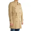 Luxus-Designer-Trenchcoats für Herren, einfarbig, Frühling und Herbst, Winter, klassische Mode, mittlere Länge, Windjacke, großer Mantel