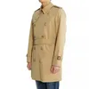 Luxus-Designer-Trenchcoats für Herren, einfarbig, Frühling und Herbst, Winter, klassische Mode, mittlere Länge, Windjacke, großer Mantel