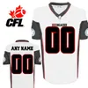 2020 Nouveau style personnalisé Ottawa Redblacks Premier Tc Ottawa Redblacks # 1 Burris # 10 Johnson Noir Blanc Maillot de football (personnalisé ou vierge)