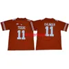 MIT مخصصة مخصصة Sam Ehlinger Jersey #11 Texas Longhorns خياطة كرة القدم Jersey الرجال شباب كرة القدم Jersey XS-6XL