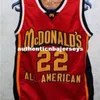 #22 Carmelo Anthony Dolphins McDonald All American High Quality Basketball Jersey #5 Baron Davis Retro Shortback