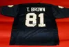 Mit barato personalizado TIM BROWN #81 JERSEY STITCHED adicione qualquer número de nome