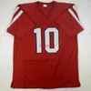 MIT Billiga anpassade nya Eli Manning Ole Miss Red College Stitched Football Jersey Lägg till valfritt namnnummer