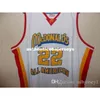 #22 Carmelo Anthony Dolphins McDonald All American High Quality Basketball Jersey #5 Baron Davis Retro Shortback