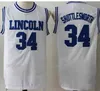 Maillot de basket-ball scolaire en gros Connecticut Huskies College Ray # 34 Allen Jersey Jesus Shuttlesworth Lincoln 1998 Film He Got Game Jersey