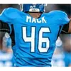 NCAA Buffalo # 46 Khalil Mack Noir Vintage Jersey Blanc Rétro State University of College Football Hommes Femmes Jeunes Enfant S-3XL