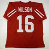 MIT Billiga anpassade nya Russell Wilson Wisconsin Red College Stitched Football Jersey Stitched Lägg till valfritt namnnummer