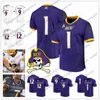 Aangepaste East Carolina 2019 ECU voetbal elk naamnummer paars wit zwart #12 Holton Ahlers 9 Reid haring Garrard Proehl Jersey 4XL