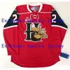 CEUF 2016＃22 NATHAN MACKINNON HALIFAX MOOSEHEADS JERSEY CHL MENカスタムブランクホッケージャージまたはカスタム任意の名前のジャージのプレーヤー