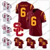USC Trojans #2 Adoree 'Jackson Robert Woods 6 Mark Sanchez 10 Brian Cushing 15 Nelson Agholor 8 Nick Perry Red White Vintage Jersey