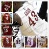 Custom New Mexico State Aggies College Basketball #43 Pascal Siakam 3 Terrell Brown 22 Eli Chuha 12 AJ Harris Aurrecoechea Red White Jersey