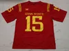 2019 ISU Iowa State Cyclones Football # 4 Johnnie Lang 7 La'Michael Pettway 25 Sheldon Croney Jr. Rouge Jaune Blanc Hommes Jeunesse Enfant Jersey