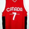 Дешевая баскетбольная майка Steve Nash #7 Team Canada, новая красная белая рубашка любого размера, все имена и номера вышиты, рубашка с жилетом в стиле ретро