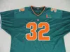 Mit Cheap Cuom Miami Hurricanes Football Jersey Vert Orange HOMMES FEMMES JEUNESSE point ajouter n'importe quel numéro de nom XS-5XL