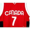 Дешевая баскетбольная майка Steve Nash #7 Team Canada, новая красная белая рубашка любого размера, все имена и номера вышиты, рубашка с жилетом в стиле ретро