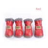 Dog Pet Apparel Waterproof Shoes Snowshoes 4st/Set Valp Warm Winter Boots For Chihuahua Outdoor Outfit Anti Populära