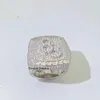 Passera diamanttestare Iced Out 925 Sterling Silver Custom Name Men VVS Moissanite Hip Hop Ring LL