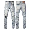 paarse jeans heren Jean hoogwaardige unieke ontwerpstijl met gaten slanke fit Bikers denim jeans voor mannen s mans zwarte slanke fit broek ksubi jeans baggy jeans man jeans