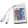 RGB LED Strip Light 3528 SMD 50M 50 MTER 10 ROLLS 300 LEDS مرنة مضاد للماء +24KEY IR Remote Controller 12V 2A محول الطاقة LL