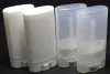 Bärbara DIY 1000pcs/parti 15 ml plast tomt ovala läppbalsamrör deodorant behållare rensar vit läppstift mode coola läpprör ll