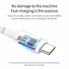 El cable de carga USB C de carga súper rápida 6A 66W es para Samsung/Huawei/Xiaomi/MacBook/MateBook Cable de datos tipo C LL