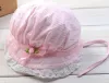 Söt baby kepsar härlig spets bowknot sommar flicka hatt barns baby randig solhatt mössa för barn chirldren g822 zz