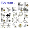 Lampenbasen E27 bis E40 LED -Halter Basis -Konverter -Klemmbasen für E14 Schraube E26 B22 Light Socket Keil GU5.3 GU10 G9 MR16 LL