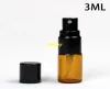 16mm Dia 3ml Amber Cam Sprey Parfüm Şişesi 5ml Boş Uçucu Yağ Parfüm Şişesi Kahverengi Sprey Şişeler ZZ