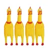 Jouet sonore en forme de poulet strident jaune pour animal de compagnie, chien, chat, jouets à mâcher en caoutchouc non toxiques, festival amusant, jouets sonores pour bébé ZZ