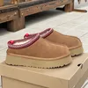 Classic Mini Australia Tazz Slippers Tasman Slipper Platformlaars Fuzzy Mule Winterbontlaarzen voor dames Warme dikke bodem Sneeuwlaarzen Kastanjezwart Maat 35-44 22222