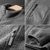 Men's Jackets Fleece Teddy Jacket Men Techwear Warm Boys Jackets Pocket Zipper Cardigan Trendy Stand Collar Coat 2023 Spring Autumn Winter J230914