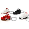 Keychains Lanyards 34 Styles Designer Mini 3D Basketball Shoes Keychains Stereoskopiska sneakers Key Chain Car Ryggsäckhängen 23 ll