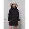 Manteau d'hiver chaud à capuche mi-long à manches longues pour femme, manteau chaud et coupe-vent, 90 % duvet d'oie, taille S-xxl865