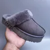 Tasman chinelos chesut pele slides pele de carneiro shearling tazz novas mules feminino ultra mini plataforma bota deslizamento-em sapatos camurça superior