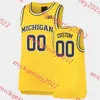 Nimari Burnett wykopy McDaniel Michigan Basketball Jersey Custom Sched Mens 2 Tray Jackson 3 Jaelin Llewellyn 13 Olivier Nkamhoua Michigan Wolverines Jerseys