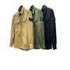 Compagnie Cp Dış Giyim Rozetleri Fermuar Gömlek Ceket Gevşek Stil Bahar Erkek Top Oxford Taşınabilir Yüksek Sokak Taşları Adası Jacke 1H3y 7E0Z780