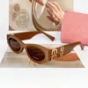 Pour femmes Miumius ovale Mui lunettes de soleil haut dames Boutique 1 haut de gamme meilleure Version lunettes acétate jj09