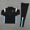 2023 2024 Man City Tracksuit Haaland Half Zip Training Suit Men Kids 23/24 Långärmad sportkläder fotbollsspår 2023 pojkar flickor överlevande fot chandal