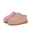 Enfants enfants Tazz Tasman pantoufles bottes châtaigne fourrure diapositives en peau de mouton Shearling Mules femmes hommes garçons filles Ultra Mini plate-forme botte chaussures à enfiler en daim automne hiver