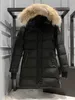 Puff designer canadense ganso versão de comprimento médio puffer para baixo jaqueta feminina parkas inverno grosso casacos quentes à prova de vento streetwear c126