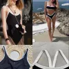 canale cc 23ss Summer Beach Sunshine Costumi da bagno da donna Designer Bikini di fascia alta Channel Letter Diamond Ing Costume intero sexy Due pezzi