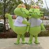 Costume de poupée Crocodile vert pour adulte, mascotte de marche, accessoires de spectacle, Animal, fête d'anniversaire, Halloween